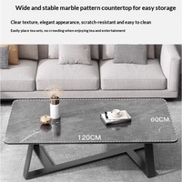 Table basse de style italien, luxe léger, salon, canapé, table à thé, minimaliste, plateau en panneau de densité, petite table basse, petite table