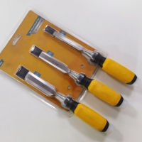 Ciseau à bois droit bicolore sur mesure, forgé et poli à la machine, en chrome vanadium de haute qualité, outils de bricolage pour charpentier