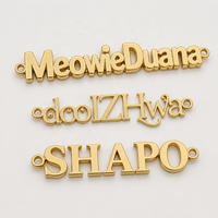Plaques signalétiques et étiquettes métalliques gaufrées électroplaquées sans nickel, lavables, pour sacs, chaussures, vêtements - Lettrage personnalisé pour marque