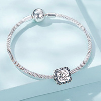 Nouveau Dragon et tigre DIY Bracelet perlé National Tide mode rétro 925 argent perle accessoires SCC2336