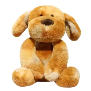 New Design Cartoon Sitting Plush Fluffy Dog Cute Big Puppy Doll Stuffed Animal Toys Dogs