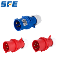 Fiche électrique série SFE SFN CE CQC IP44 IP67 16A 32A 63A 125A 220-415V 6H 2P + E 3pin/4pin/5pin prise industrielle