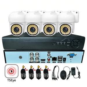 Sistema de Cámaras de Seguridad CCTV de 4 Canales y 5 Megapíxeles con 1 TB de Memoria, Kit de TV a Prueba de Agua con Cámara de Seguridad con Cable - Product Image 1