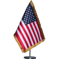 Drapeau de table personnalisé en polyester rectangulaire réglable avec impression numérique, pour bureau, avec mât en acier inoxydable – Fournisseur d'usine