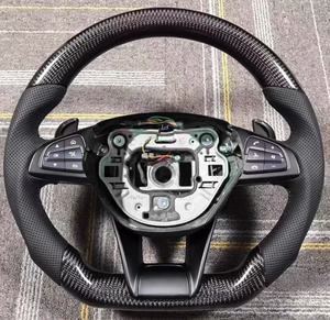 Volant de voiture personnalisé en fibre de carbone pour Mercedes Benz W204 W205 W213 W219 W222 E63 Gle Gls <span class=keywords><strong>Amg</strong></span> <span class=keywords><strong>Gt</strong></span> <span class=keywords><strong>C63</strong></span> E63 S63 G63 - Product Image 5