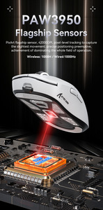 Tấn Công cá mập X3 Max chuột không dây paw3950 khẩu độ miễn phí trò chơi nhẹ thể thao điện tử BT Ba chế độ chuột có dây - Product Image 3