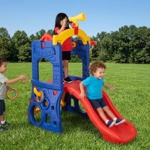 Ensemble de toboggan en plastique PE pour enfants, pour la garderie, la maison, la maternelle - Équipement de <span class=keywords><strong>jeu</strong></span> intérieur/extérieur pour les enfants de <span class=keywords><strong>18</strong></span> <span class=keywords><strong>mois</strong></span> à 6 ans - Product Image 2
