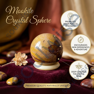 Esfera de Madera con Piedra Preciosa Natural, Cristal Pulido y Redondo, Decoración Hecha a Mano para el Hogar y la Oficina - Product Image 5