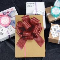 Noeud cadeau tendance en ruban PP avec effet dégradé et gaufrage, pour emballage cadeau de mariage, décoration de cérémonie