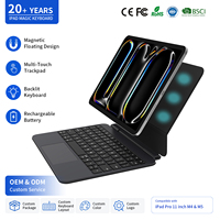 Nouveau clavier magique rétroéclairé sans fil RGB pour iPad Pro 11 pouces M4 M5 avec pavé tactile, support magnétique flottant BT, étui clavier pour tablette