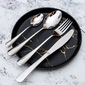 LOW MOQ High Quality Minimalist Design Colorful Stainless Steel Cutlery Set For Gift Banquet 20pcs