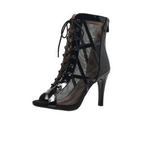 Nouvelles chaussures <span class=keywords><strong>de</strong></span> danse <span class=keywords><strong>jazz</strong></span> à talons hauts et lacets, style bouche <span class=keywords><strong>de</strong></span> poisson, en cuir <span class=keywords><strong>de</strong></span> vachette, semelle extérieure en caoutchouc, <span class=keywords><strong>bottines</strong></span> courtes extensibles pour la danse estivale - Product Image 5