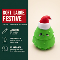 Cadeau de Noël : Jouet en peluche géant mignon et moelleux, bonhomme de neige avec bonnet de Père Noël rose, anti-stress, doux à presser, décoration sensorielle pour garçons et filles