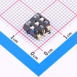 DSIC03LSGER DIP Switch SMD-6P,7.6x6mm Switch ( Number of Switch Sections: 3 )( Lead Spacing: 2.54mm ) - Product Image 1