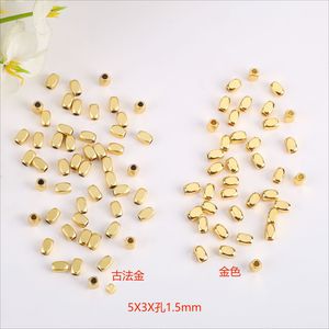 Perles d'espacement rectangulaires plaquées or 18 carats, couleur inaltérable, pour la fabrication de bijoux DIY, bracelets, colliers, fournitures d'artisanat - Product Image 2