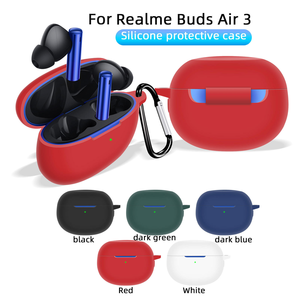 Funda protectora de silicona para auriculares a prueba de polvo para <span class=keywords><strong>Realme</strong></span> Buds <span class=keywords><strong>Air</strong></span> <span class=keywords><strong>3</strong></span> Funda portátil con llavero - Product Image 2