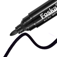 Marqueur permanent noir FOSKA marqueurs permanents d'encre imperméable à l'eau pour le bureau de l'école avec une longueur d'écriture de 320 à 360m