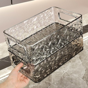 Organisateur de bureau, combinaison de paniers de rangement en acrylique de grande capacité, pour cosmétiques, artisanat, périphériques, pour le bureau, l'école, la maison - Product Image 5