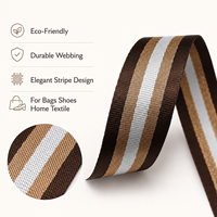 Exquisite 100% Polyester Jacquard Webbing Metallic Gold Yarn Shiny Surface for Home Textile Bag Footwear Decorative Supplies