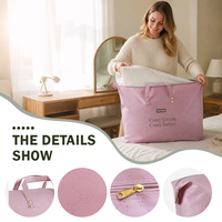 Sac de rangement anti-poussière personnalisé réutilisable en non-tissé écologique 54x50x15cm avec logo personnalisé, fermeture éclair, sac fourre-tout imperméable pour la vente au détail
