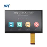 7 ''7 pulgadas de largo FPC 1024x600 Resolución IPS MIPI USB I2C Interfaz PCAP TFT LCD Pantalla táctil capacitiva