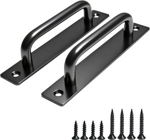 Poignée de porte de grange de 5,8 pouces, poignée de porte de qualité supérieure, robuste, noire, poignées de porte coulissantes <span class=keywords><strong>pour</strong></span> armoire de cuisine, salle de bain, placard - Product Image 3