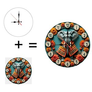 Round Wooden Wall <b>Clock</b> 25x25Cm Silent Non Ticking Low Profile Decor For Small Apartment - Product Image 6