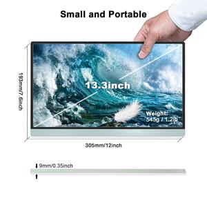 Moniteur portable SIBOLAN 13,3 pouces USB Type-C FHD IPS avec écran tactile LCD 10 points, idéal pour les ordinateurs portables et les voyages - Product Image 6