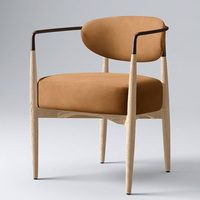 Chaises de salle à manger modernes personnalisables en gros, chaise de salle à manger en bois avec accoudoirs pour les designers d'intérieur