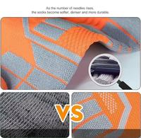Chaussettes de course athlétiques durables avec coussinets 3D, anti-humidité, coupe basse, personnalisables