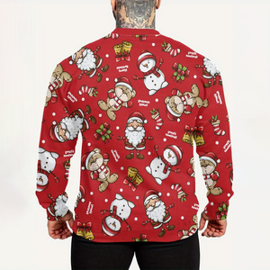Moletom Unissex Vermelho com Estampa <span class=keywords><strong>3D</strong></span> de Boneco de Neve de <span class=keywords><strong>Anime</strong></span> para o Inverno e Natal, Grosso, Confortável, Estiloso, Respirável, Ecológico e de Secagem Rápida para Homens - Product Image 2