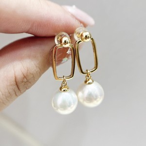 Accessoires en perles DIY, argent S925, boucles d'oreilles pendantes simples et tendance avec perles rondes de 9 à 13 mm, support vide 22626 avec clou d'oreille - Product Image 1