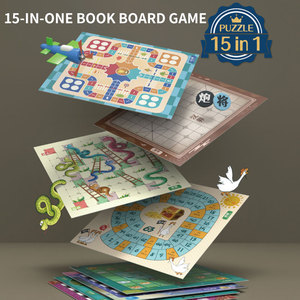 Bán Nhà Máy Trực Tiếp Xu Hướng Mới 15 Trong 1 Đa Chức Năng Trò Chơi Hội Đồng Quản Trị Mở Sách Bay Cờ Vua Con Thú Âm Nhạc Chiến Đấu Trẻ Em - Product Image 4