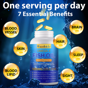 Acentiallabs 120 Comprimés de Supplément d'Huile de Poisson Oméga 3 en Gélules Molles 1280mg Renforce le Système Immunitaire Gélules d'Huile de Poisson avec EPA <span class=keywords><strong>DHA</strong></span> - Product Image 4