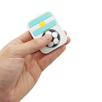 3D-Gedruckter Flaggen-Anhänger Fußball-Klicker Tastatur-Fidget Stressabbauendes Spielzeug Anpassbares 3D-Druck Souvenir für Fußballfans