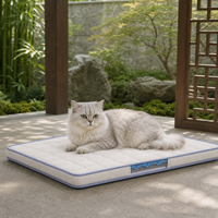 Coussin de repos pour chat en silicone rafraîchissant pour l'extérieur avec fenêtre de visualisation et dessus matelassé doux pour l'hiver, idéal pour la terrasse de jardin