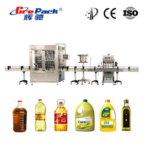 Máquina Llenadora de Aceite Comestible Lineal Automática GREPACK a Precio de Fábrica para Botellas de Vidrio y Plástico de Aceite de Soja, Girasol y Oliva - Product Image 1