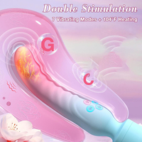 Masturbateur vibrant double tête chauffant en ABS et silicone, rechargeable, pour femme, jouet sexuel pour adultes, usage quotidien, modèle d'exportation