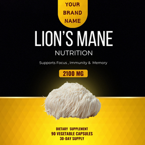 Cápsulas de Nutrición de melena de León de suplemento dietético de etiqueta privada del fabricante de la India - Product Image 2