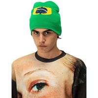 Vente en gros de bonnets personnalisés avec votre propre logo, drapeau brésilien, pour garder les pieds au chaud lors des matchs de football