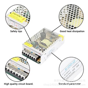 ไดรเวอร์ LED 110V 220V เป็น 12V 24V แหล่งจ่ายไฟแบบสวิตชิ่ง 101-200W จ่ายไฟเดี่ยว สำหรับไฟ LED แบบเส้นและกล่องไฟ - Product Image 3