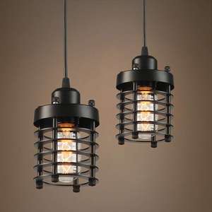 Lampe suspendue industrielle à la forme d'une <span class=keywords><strong>cage</strong></span> Edison, design <span class=keywords><strong>Vintage</strong></span>, luminaire décoratif d'intérieur, ampoules E27, E26 - Product Image 3