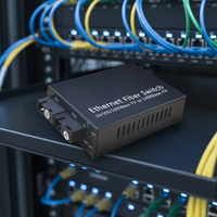 Konverter Media Serat Optik 1000Mbps yang Tahan Lama dan Kokoh dengan 2 Port Serat dan 2 Port RJ-45 untuk CCTV FTTH