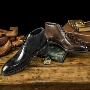 New Style Fashionable Men's <b>Genuine</b> <b>Leather</b> Formal Handmade Top-Grain Cowhide Business Shoes Are Durable - Product Image 4