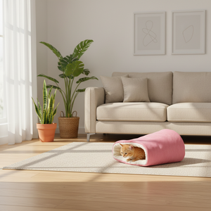 Multifunktionales, Nackenschonendes, Ultra-weiches Rundes Haustierbett, Großes Katzen-Nest, Ultra-weicher Verdickter Stoff-Katzenschlafsack - Product Image 2