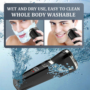 Rasoio Elettrico Rotante a Tre Lame FK-376 con Display LCD Digitale, Supporto Tedesco, Impermeabile IPX6, Senza Fili, 100 Minuti di Autonomia, 1 Anno di Garanzia - Product Image 2