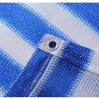 HENGSHUN Blauw gestreept HDPE vouwbaar schaduwnet - Directe fabrikant Beste prijzen voor kas, tuin, dakzonwering