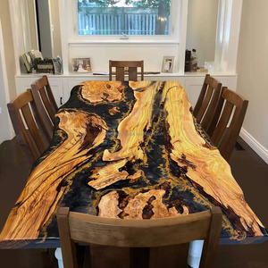 Venta caliente barato personalización muebles para el hogar restaurante madera maciza de nogal cocina comedor café río <span class=keywords><strong>resina</strong></span> <span class=keywords><strong>epoxi</strong></span> losa <span class=keywords><strong>Mesa</strong></span> - Product Image 5