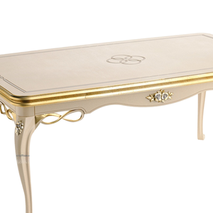 <span class=keywords><strong>Table</strong></span> à manger rectangulaire de style européen avec chaises en tissu et accoudoirs, format long et étroit pour appartement - Product Image 5