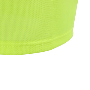 T-shirt Riflettente Personalizzata a Maniche Corte in Poliestere Giallo Fluorescente ad Asciugatura Rapida per Uniforme di Sicurezza Notturna - Product Image 3
